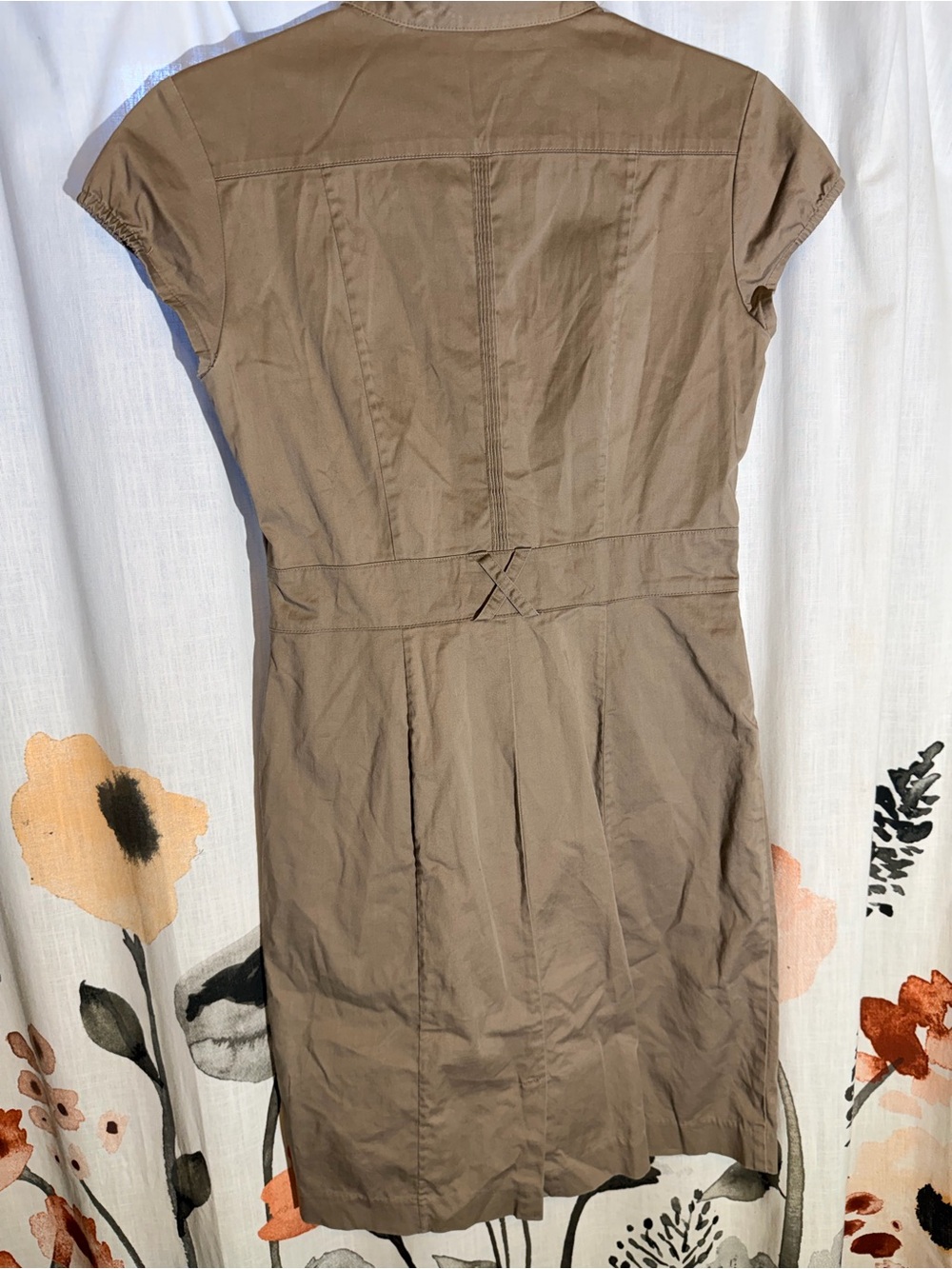 90s H&M Khaki Button-Front Mini Dress - Picture 7 of 14